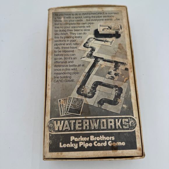 Vintage Waterworks Leaky Pipe Card Board Game #770 COMPLETE 8 to Adult 1972 - Picture 3 of 6